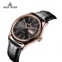 Reef Tiger/RT Classic Dress Brand Watches With Date Day Rose Gold  Calfskin Strap Watches Automatic Watch For Men RGA8232