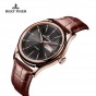 Reef Tiger/RT Classic Dress Brand Watches With Date Day Rose Gold  Calfskin Strap Watches Automatic Watch For Men RGA8232-PBS