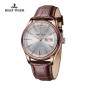 Reef Tiger/RT Classic Dress Brand Watches With Date Day Rose Gold  Calfskin Strap Watches Automatic Watch For Men RGA8232-PWS