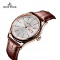 Reef Tiger/RT Classic Dress Brand Watches With Date Day Rose Gold  Calfskin Strap Watches Automatic Watch For Men RGA8232-PWS