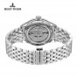 Reef Tiger/RT Luxury Dress Watch for Men Stainless Steel Bracelet White Dial Automatic Wrist Watches RGA8232-YWY