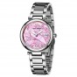 Reef Tiger/ RT Pink Dial Fashion Diamond Women Watches Stainless Steel Bracelet Automatic Luxury Watch RGA1584