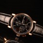 Reef Tiger/RT Luxury Men Leather Strap Calendar Rose Gold Case Genuine Analog Automatic Watches RGA1978