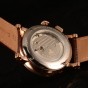 Reef Tiger/RT Luxury Men Leather Strap Calendar Rose Gold Case Genuine Analog Automatic Watches RGA1978-PBW
