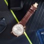 Reef Tiger/RT Luxury Men Leather Strap Calendar Rose Gold Case Genuine Analog Automatic Watches RGA1978-PWW