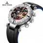 Reef Tiger/RT New Design Top Brand Men Watches Skeleton Sport Watches Rubber Strap Luxury Transparent Big Watch RGA3059-S