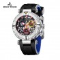 Reef Tiger/RT New Design Top Brand Men Watches Skeleton Sport Watches Rubber Strap Luxury Transparent Big Watch RGA3059-S