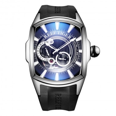 Reef Tiger/RT New Arrival Luxury Sport Mens Steel Case Black Rubber Strap Automatic Watch RGA3069S