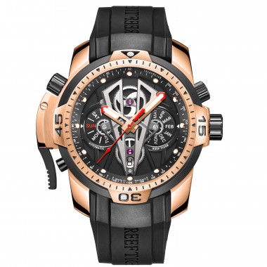 Reef Tiger/RT Men's Watches Top Brand Luxury Automatic Mechanical Men Sport Wristwatch Rose Gold Reloj Hombre RGA3591-PBBR