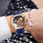 Reef Tiger/RT Women Fashion Watches Swiss Ronda Movement Skeleton Watches Rose Gold Watches Date RGA7181