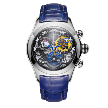 Reef Tiger New Designer Top Brand Luxury Fashion Watches for Women Steel Skeleton Watches Strap Sport Watches RGA7181-YBLL