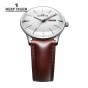 Reef Tiger/RT Mens Dress Watches Convex Lens Automatic Watches Steel Case With Leather RGA8238-YWSH