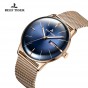 Reef Tiger/RT Designer Convex Lens Watches Men's Blue Dial Automatic Watches with Date Day RGA8238