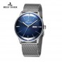 Reef Tiger/RT Designer Convex Lens Watches Men's Blue Dial Automatic Watches with Date Day RGA8238-YLY