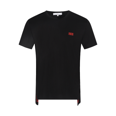 HELLEN&WOODY Men's Fashion Short Sleeve T-Shirt Mens Spring and Summer New Print Black Round Neck Shirt Men's Trend Brand