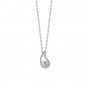 Shinning Water Drop Necklace for Women Fashion Crystal Pendant Necklace 925 Sterling Silver Chain Female Gift Jewelry