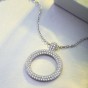 2018 New Simple Chain Necklace for Women 925 Silver Round Shape Crystal Pendant Link Chain Perfectly Jewelry Charms Gift