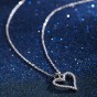 Fashion Love Heart Necklace Silver 925 Pendant Necklaces for Women Chain Wedding Necklace Girl Gift Jewelry