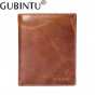 GUBINTU Vintage Genuine Leather Men Money Bags Passport Cover Credit Card Holder Brand Coin Purse Cowhide Men Short Wallets wt90