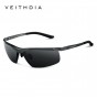 VEITHDIA Brand Designer Alumunum Men's Polarized UV400 Mirror Sunglasses Rimless Rectangle Mens Sun Glasses Eyewear For Men 6501