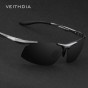 VEITHDIA Brand Aluminum Men's Polarized Sunglasses Rimless Rectangle Sun Glasses Male Eyewear Accessories For Men 6535