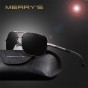 MERRY'S Men Aluminum Polarized Sunglasses EMI Defending Coating Lens Classic Brand Driving Shades S'8714