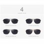 MERRY'S Men Aluminum Polarized Sunglasses EMI Defending Coating Lens Classic Brand Driving Shades S'8714