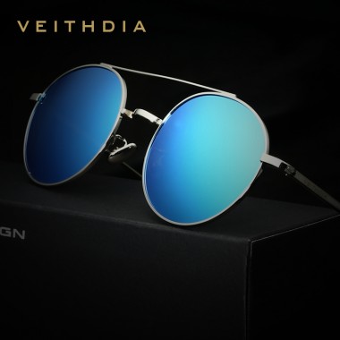 VEITHDIA Brand Designer Fashion Unisex Sun Glasses Polarized Coating Mirror Sunglasses Round Male Eyewear For Men/Women 3617
