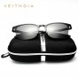 VEITHDIA Unisex Retro Aluminum Magnesium Brand Sunglasses Polarized Lens Vintage Eyewear Accessories Sun Glasses Men/Women 6631
