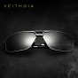 VEITHDIA Men's Aluminum Magnesium Alloy Polarized Sunglasses Men Square Vintage Male Sun glasses Eyewear Accessories Google 6521