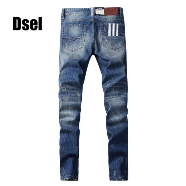 2017 New Dsel Brand Jeans Men Famous Blue Men Jeans Trousers Male Denim Straight Cut Fit Men Jeans Pants,Blue Jeans,H9003