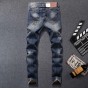 High Quality Straight Fit Ripped Jeans For Men Dsel Brand Distressed Biker Jeans Men Knee Hole Pants Vintage Designer Men Jeans