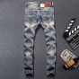 2017 New Fashion Dsel Designer jeans men Famous Brand Ripped jeans Denim Cotton Jeans Men Casual Pants printed jeans ,708-B
