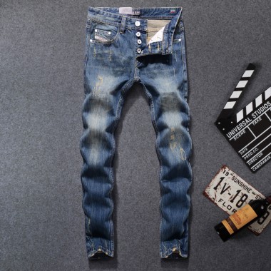 New Arrival Fashion Dsel Brand Men Jeans Blue Color Washed Printed Jeans For Men Casual Pants Italian Designer Jeans Men,9003-B