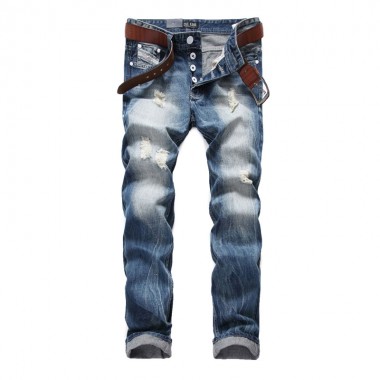 Newly Italian Designer Fashion Men Jeans Dsel Brand Ripped Jeans For Men Distressed Destroyed Biker Jeans Denim Pants 964-1