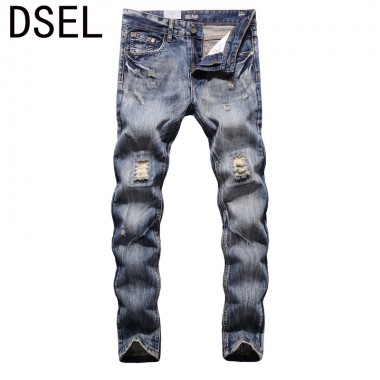 2017 Original Dsel Designer jeans men Famous Brand Ripped jeans Denim Cotton Jeans Men Casual Pants printed jeans!604-2C