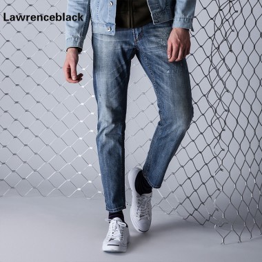 Lawrenceblack Men Brand Jeans Fashion Casual Male Denim Pants All-match Trousers Cotton Classic New Straight Jeans Masculina 836