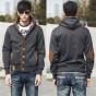 Mens Hoodies Casual Cotton Sweatshirt Autumn New Cardigan Winter Brand Fashion Solid Pullover Hip Hop Hoodie Homme Plus Size 613