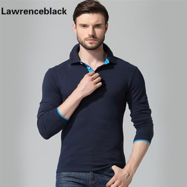 Polo Men Cotton Anti-Wrinkle 2017 New Brand Mens Designer Polos Hombre Casual Long Sleeve Solid Polo Shirts Homme Plus Size 33