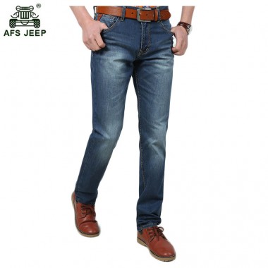 Free shipping New jeans men new Fashion trousers straight slim mid waist popular men's jeans 60hfx
