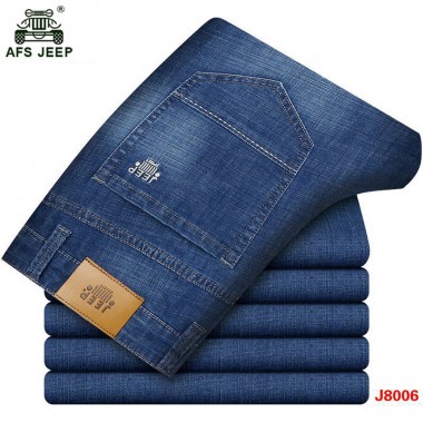New Arrival Men Jeans Casual Jean Fashion Brand Full Length Middle Waist Slim Fit  summer and spring Jeans Stright Pants h76