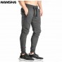 NANSHA Men Full Sportswear Pants Casual Elastic Cotton Mens Fitness Workout Pants Skinny Sweatpants Trousers Jogger Pants