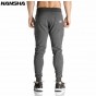 NANSHA Men Full Sportswear Pants Casual Elastic Cotton Mens Fitness Workout Pants Skinny Sweatpants Trousers Jogger Pants