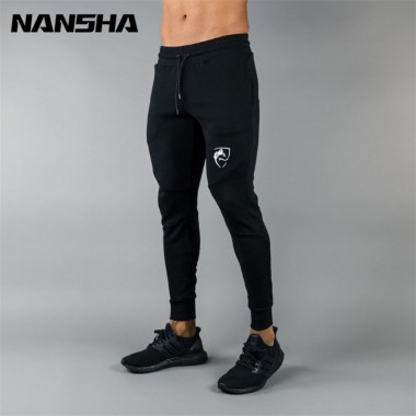 NANSHA New Sweatpants Men's Solid Workout Bodybuilding Clothing Casual Gyms Fitness Sweatpants Joggers Pants Skinny Trousers