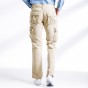 Men's khaki Cargo Pants Casual Fashion Overalls Pockets Straight Long Trousers 2017 Cotton Mens Sweatpants Pantalones Hombre 668