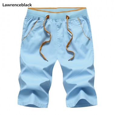 Lawrenceblack Brand 2018 New Design Bottoms Men Cotton Slim Summer Calf-length Casual Short Pants Plus Size Drop Shipping 988