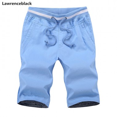 Lawrenblack Brand 2018 Cotton Shorts Men Casual Summer Bottoms Knee Length Surfings Short Leisure Fitness Breathable Shorts 997