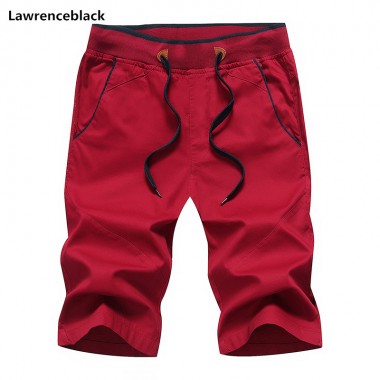 Lawrenceblack Brand 2018 Fashion Bottoms Men Cotton Slim Summer Calf-length Casual Boardshorts Plus Size S-5XL Drop Shipping 989