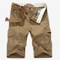 New 2017 men's cool summer army brand shorts cotton men cargo work knee length casual clothing plus size 30- 44 65wy