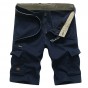 Men Cotton Casual Shorts Pure Wear Work Shorts Army Fashion Office Brand Pocket Khaki Comfortable Shorts 68wy